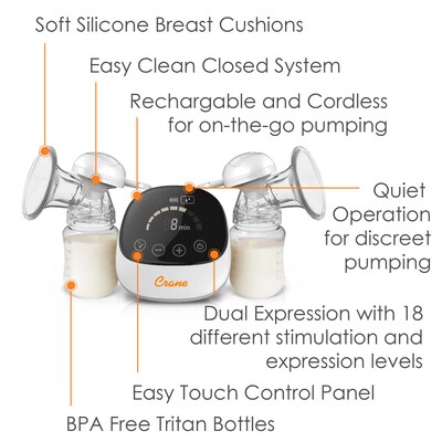 Crane Select Cordless Breast Pump, Electric (EE-9002)