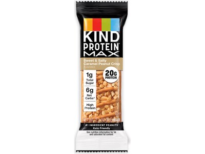 KIND Protein MAX Gluten Free Sweet & Salty Caramel Peanut Crisp Protein Bar, 2.2 oz., 12 Bars/Box (4