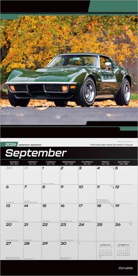 2026 BrownTrout Corvette 12" x 12" Monthly Wall Calendar (9798330701728)