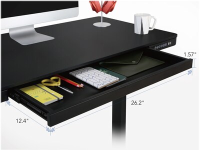 FlexiSpot EW8 48"W Adjustable Standing Desk, Black (EW8B)