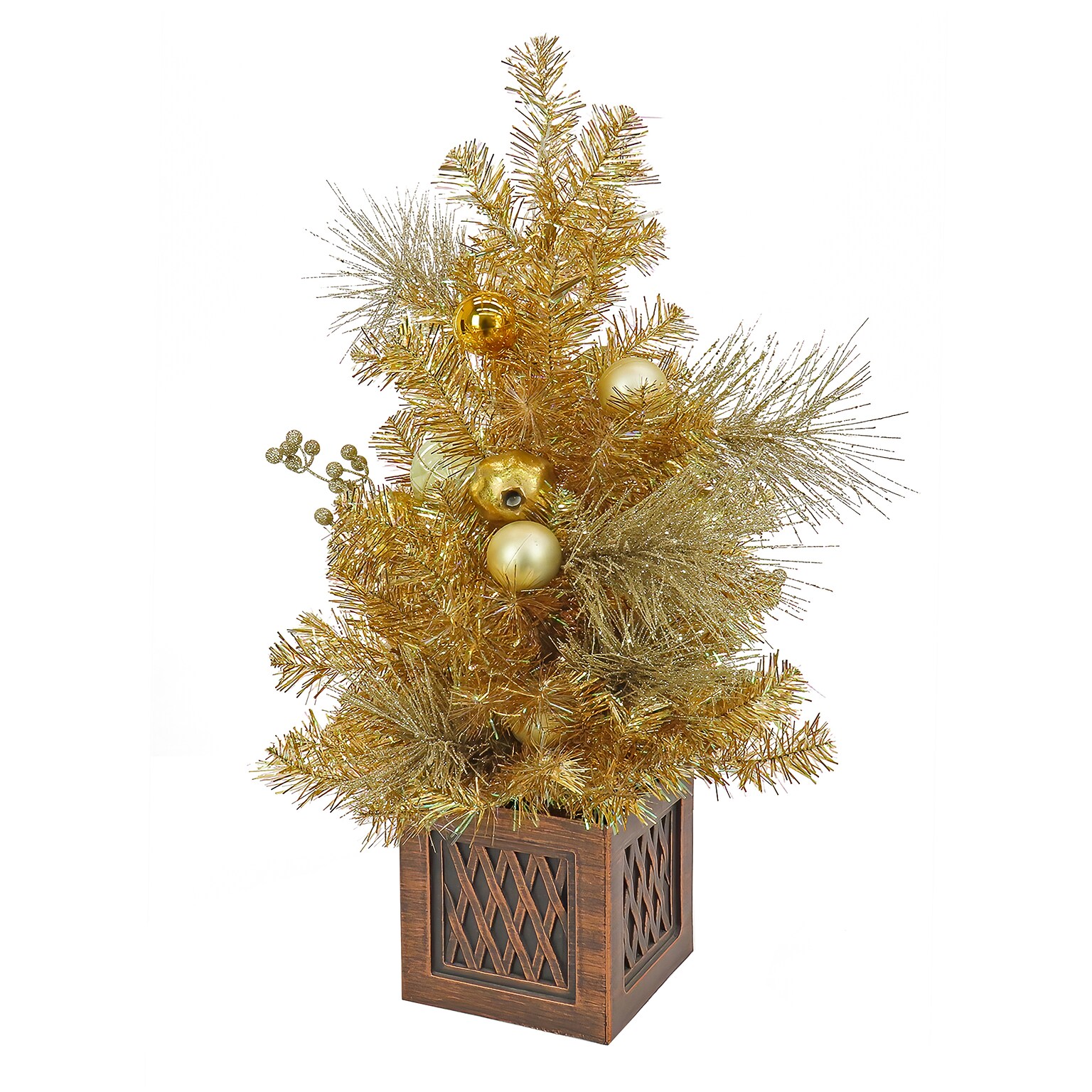National Tree Company 36 Christmas Be Merry Table Top Tree in Pot, 35 Warm White LED Lights (DC13-321L-36-B)
