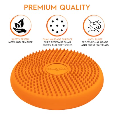 Bouncy Bands Little Sensory Wiggle Seat, Orange (BBAWS27OR)