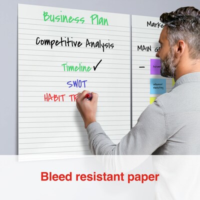 Staples Ultra Sticky Easel Pad, 25" x 30", 30 Sheets/Pad, 8 Pads/Pack (ST62838)