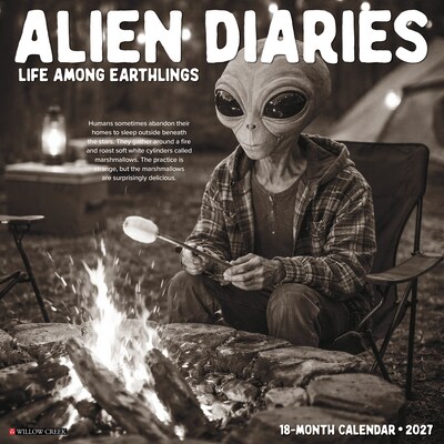 2027 Willow Creek Alien Diaries 12 x 12 Monthly Wall Calendar, Assorted Colors (58688)