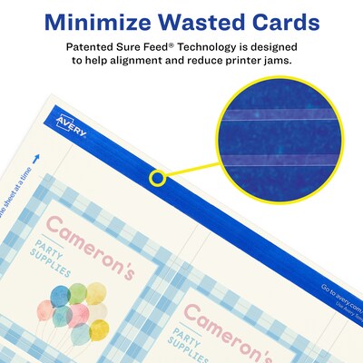 Avery Business Cards, 2.5" x 2.5", Matte Ivory, 225/Pack (95271)