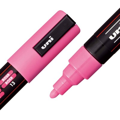 POSCA PC-5M Water Based Paint Marker, Medium Bullet Tip, Pink, 3/Pack (UBCPC5MPINK-3)