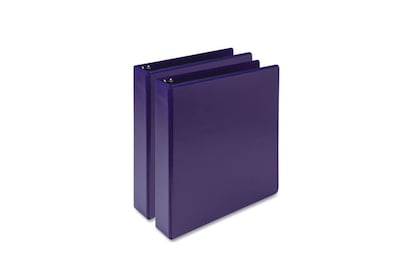 Samsill Earths Choice 1.5 3-Ring View Binder, Purple, 2/Pack (SAMMP286508)