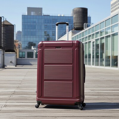 InUSA Pilot 33.27" Hardside Suitcase, 4-Wheeled Spinner, TSA Checkpoint Friendly, Wine (IUPIL00XL-WIN)