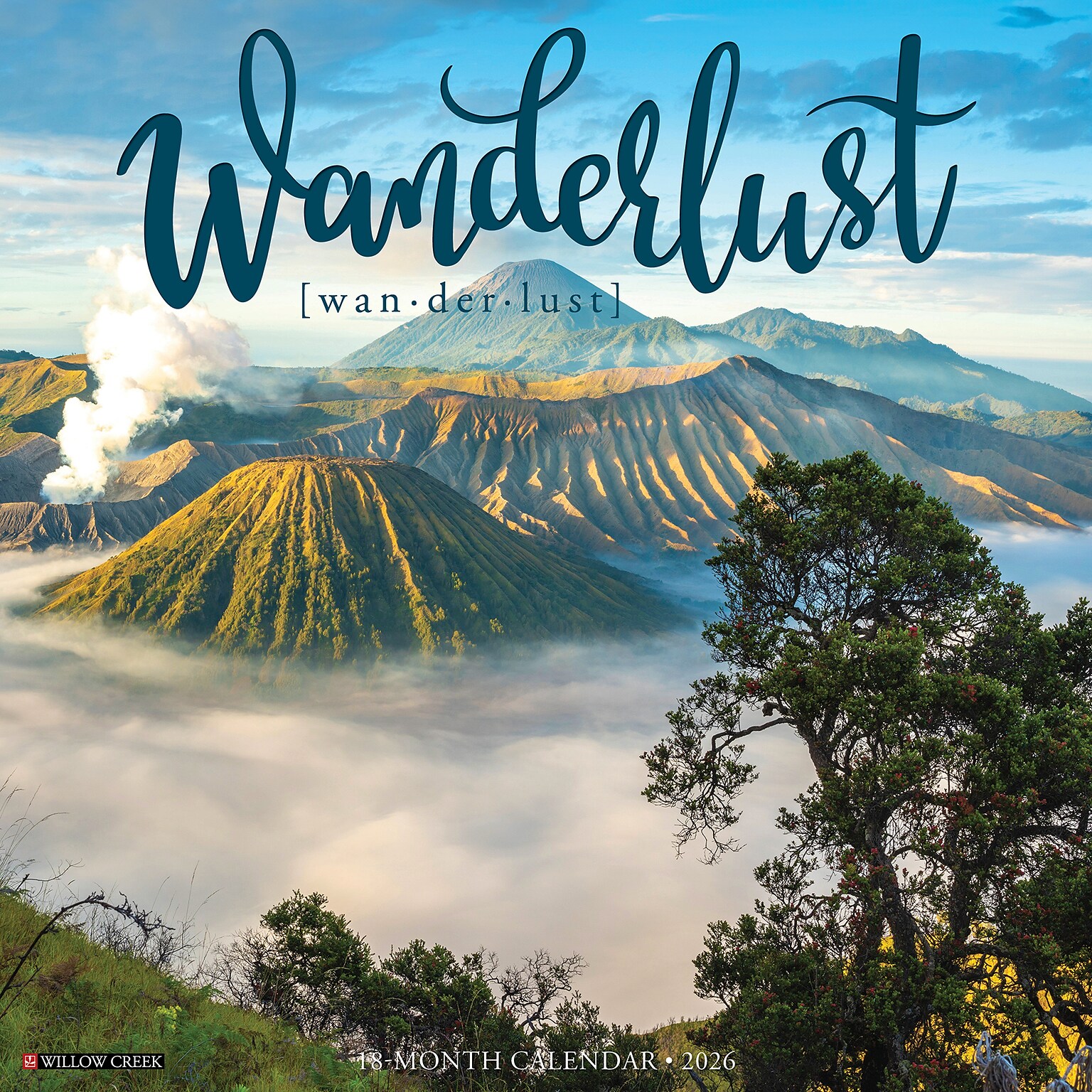 2026 Willow Creek Wanderlust 12 x 12 Monthly Wall Calendar (55601)