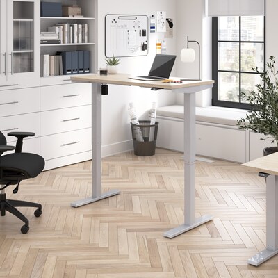 Bush Business Furniture Move 40 Series 48W Electric Adjustable Standing Desk, Natural Elm/Cool Gray