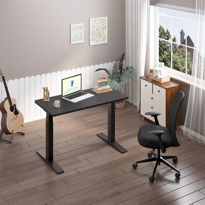 FlexiSpot E7 Commercial 48''W Electric Rectangular Adjustable Standing Desk, Black (E7BCOM4824-B)