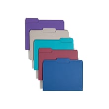 Smead File Folders, 1/3-Cut Tab, Letter Size, Assorted Colors, 100/Box (11948)