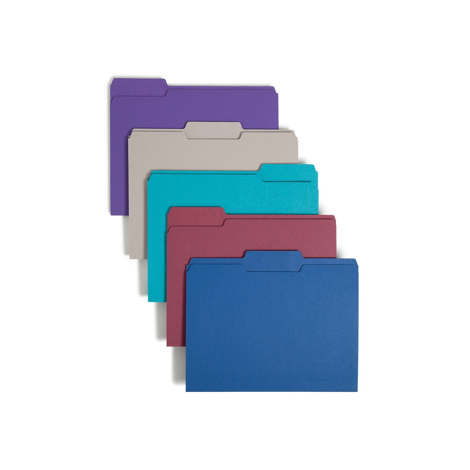 Smead File Folders, 1/3-Cut Tab, Letter Size, Assorted Colors, 100/Box (11948)