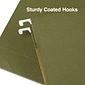 Staples® Reinforced Box Bottom Hanging File Folder, 2" Expansion, 5-Tab, Letter Size, Standard Green, 25/Box (TR20027)