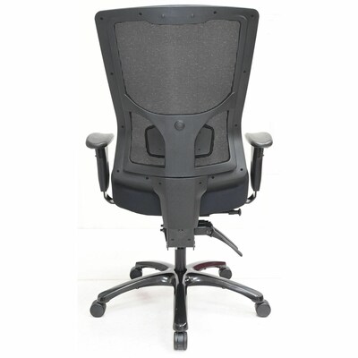 Lorell Big & Tall Mesh High-Back Chair, 400 lb. Capacity, Black (LLR62010)