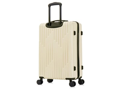 InUSA Drip 24" Hardside Suitcase, 4-Wheeled Spinner, TSA Checkpoint Friendly, Sand (IUDRI00M-SAN)