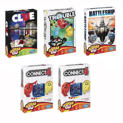 Hasbro Grab & Go Mini Board Games, 5/Pack (W15171CS)
