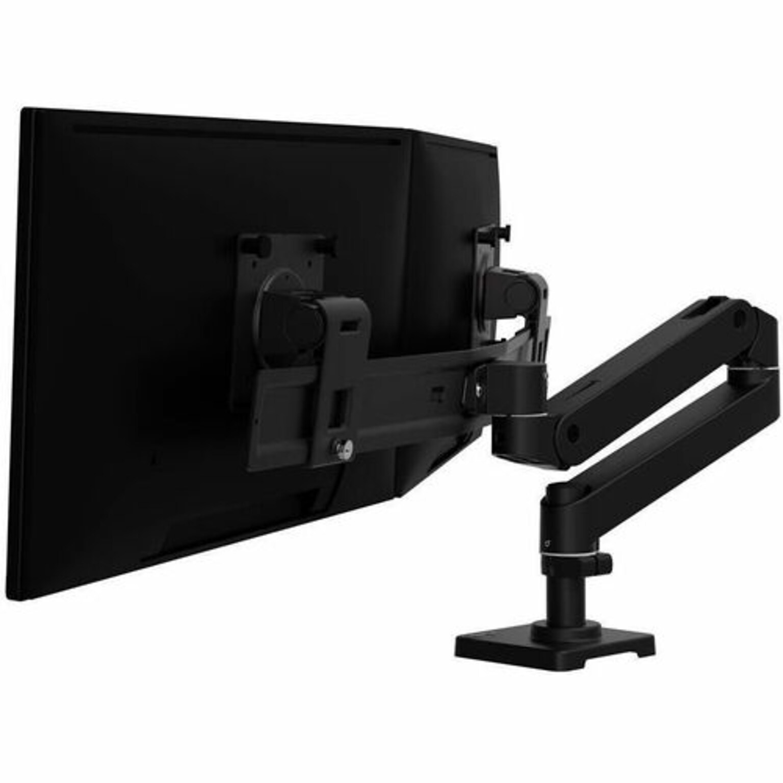 Ergotron LX Pro Adjustable Dual Desk Direct Arm, Up to 27, Black (45-684-292)