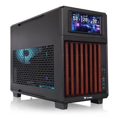 Thermaltake TR200 WS Micro-ATX Micro Chassis Computer Case, Black (CA-11L-00S1NN-W1)