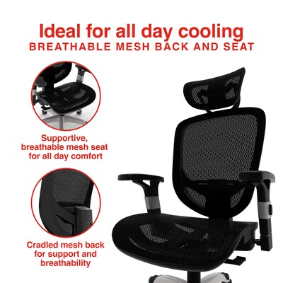 Quill Brand® Hyken Mesh Task Chair, Black (23481-CC)