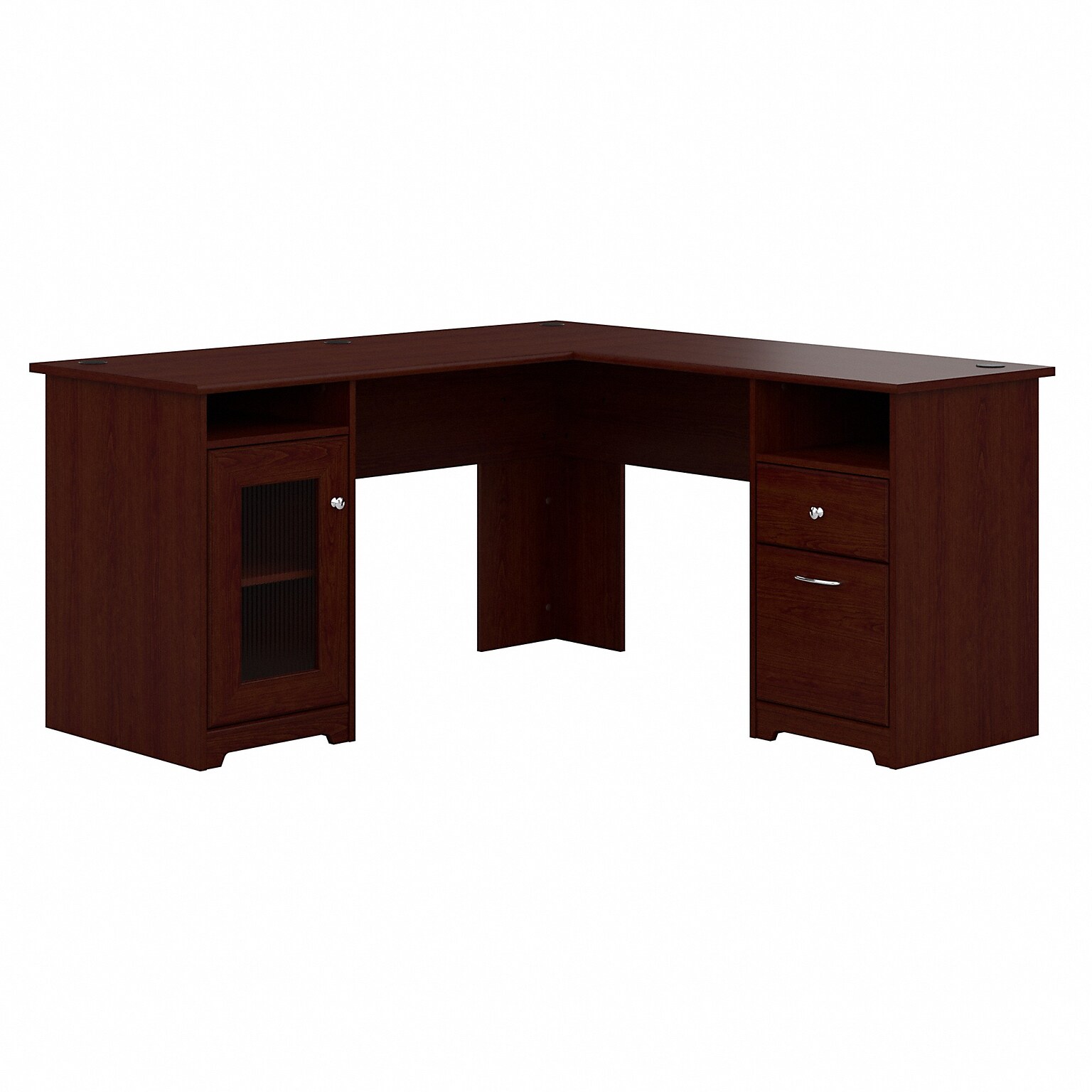 Bush Furniture Cabot L Shaped Desk, Harvest Cherry (WC31430K)