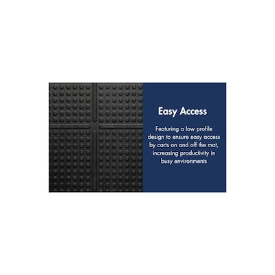 NoTrax Deep Freeze Mat Anti-Fatigue Commercial Floor Mat, 3' x 8', Black (765S0038BL)