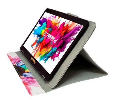 Linsay Octa Core 10.1 Tablet, 4GB RAM, 128GB Storage, Android 13, Bundled with Rainbow Marble Case