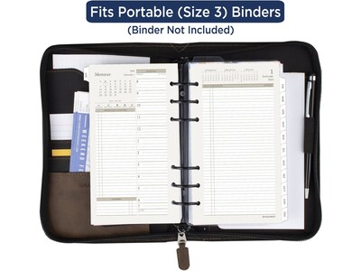 2024 AT-A-GLANCE 6.75 x 3.75 Daily & Monthly Planner Refill, White/Gray (471-225-24)