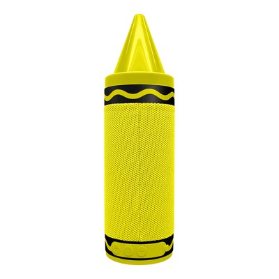 Crayola Wireless Bluetooth Portable Crayon Speaker with FM Radio, Yellow (CBT450Y)