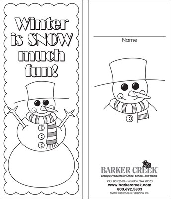 Barker Creek Celebrate Winter Bookmark Set, 60/Pack (LL2187)