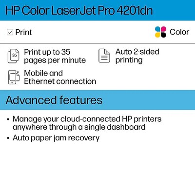 HP LaserJet Pro 4201dn Printer, 3-Year Warranty with Next Day Replacement & Toner Discounts Smart Bundle