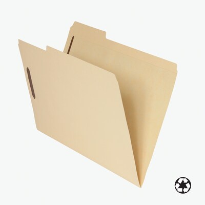 Pendaflex 100% Recycled Reinforced File Folder, 1/3-Cut Tab, Legal Size, Paper Stock, Manila, 50/Box (29537R)