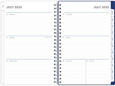 2023-2024 Blue Sky Chanson 5 x 8 Academic Weekly & Monthly Planner, Blue (128694-A24)