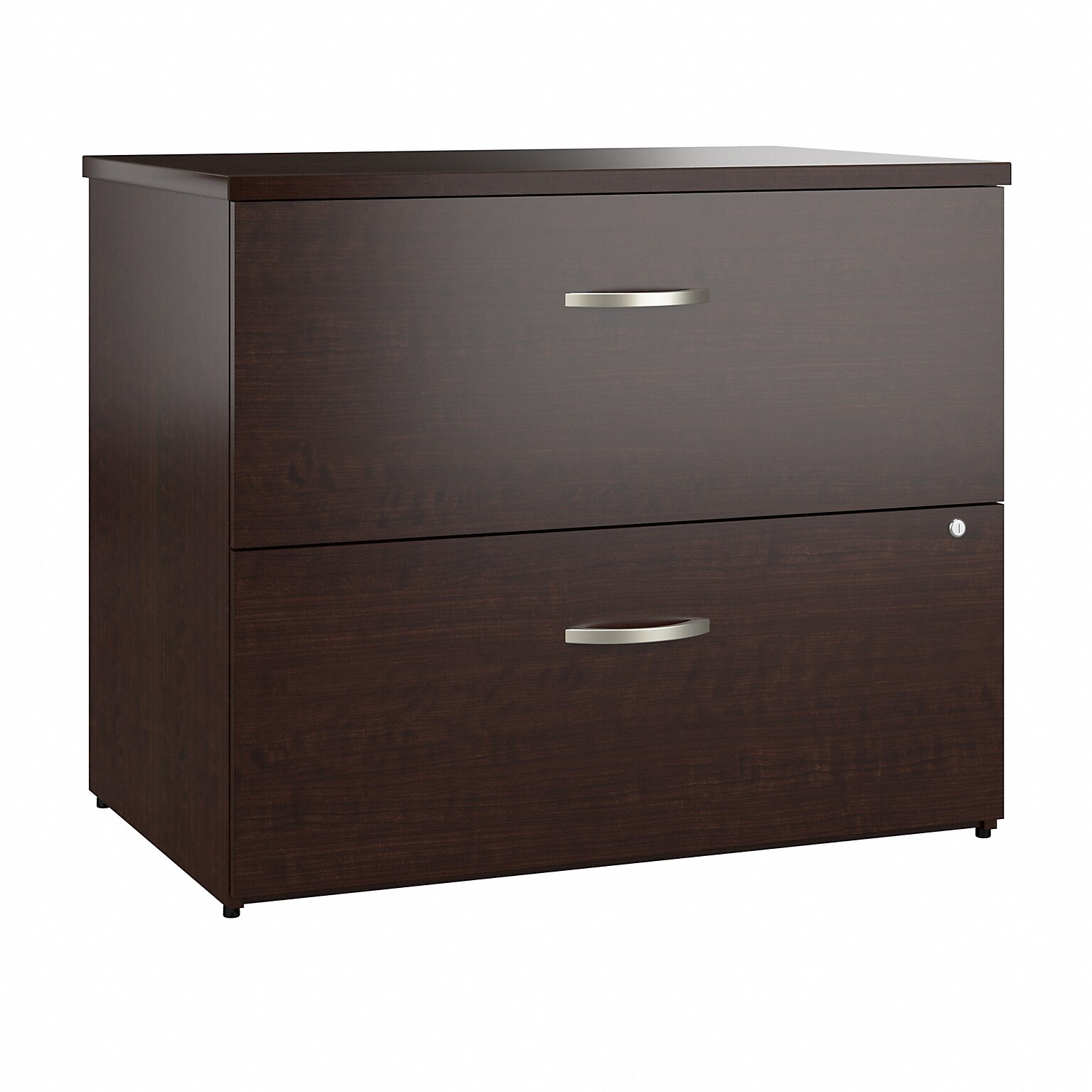 Bush Business Furniture Office in an Hour 2 Drawer Lateral File Cabinet, Mocha Cherry (OIAH011MRSU)