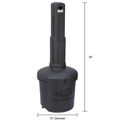 Global Industrial Outdoor Ashtray, 5 Gallon, Black (245133BK)