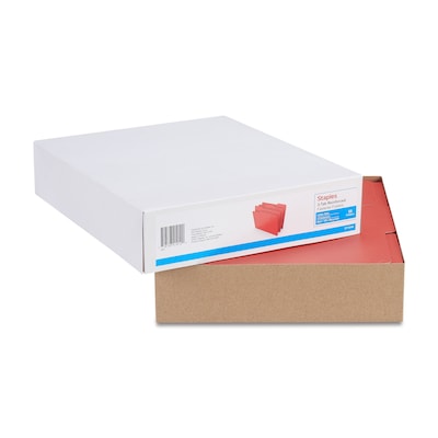 Staples® Reinforced Classification Folders, 2" Expansion, Letter Size, Red, 50/Box (TR18345)