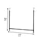 Honey Can Do Steel Hanging Closet Rod For Clothes, Black (HNG-09139)