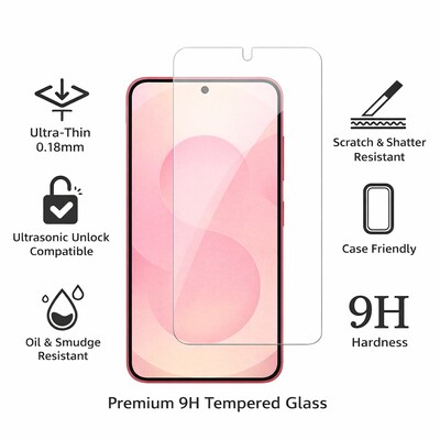 SaharaCase ZeroDamage Tempered Glass Screen Protector for Samsung Galaxy S26 (ZD00200)