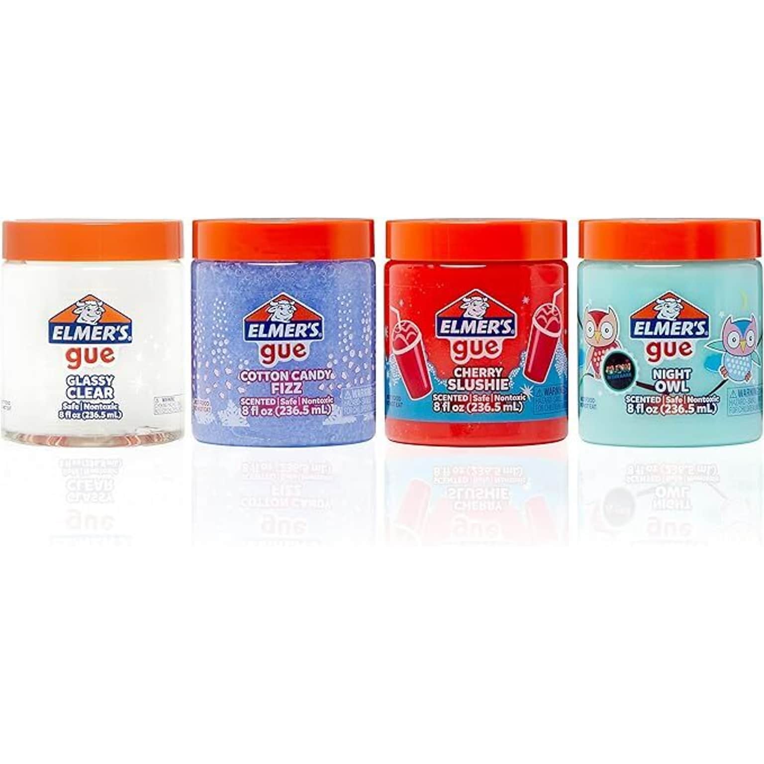 Elmers Gue Premade Slime Variety Pack, Assorted Colors, 4/Pack (2152005)