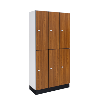 Alpine Industries 72 2-Tier 3-Column Storage Locker, Oak (701-O-3-MK)