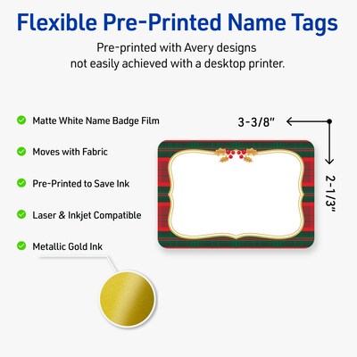 Avery Rectangle Multipurpose Labels, 2-1/3 x 3-3/8, White, 80/Pack (19479370514)