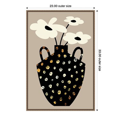 Amanti Art Vase Floral II by Incado Framed Canvas Wall Art Print, 23" x 33" (A42678299711)