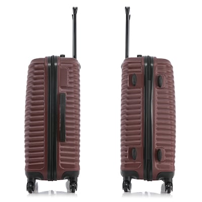 DUKAP Adly 25.39" Hardside Suitcase, 4-Wheeled Spinner, TSA Checkpoint Friendly, Wine (DKADL00M-WIN)