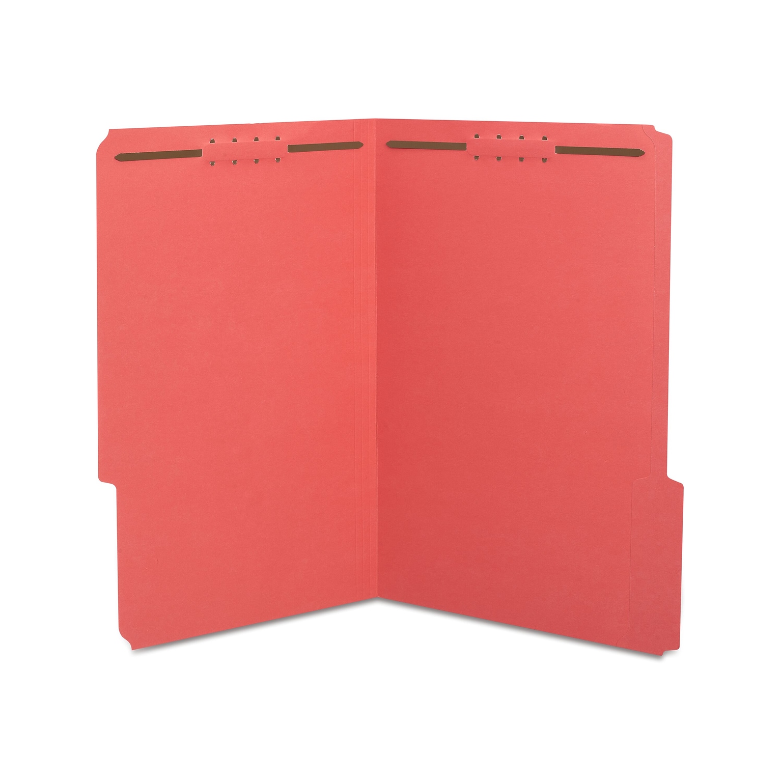 Quill Brand®  1/3-Cut Assorted 2-Fastener Folders, Legal, Red, 50/Box (7358RD)