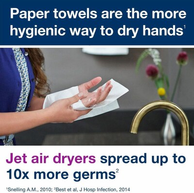 Tork H80 Hand Towel Roll, Notched, 8" x 630', White, 6 Rolls/Carton (TRK8031600)