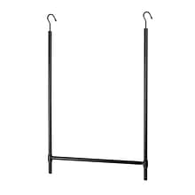 Honey Can Do Steel Hanging Closet Rod For Clothes, Black (HNG-09139)