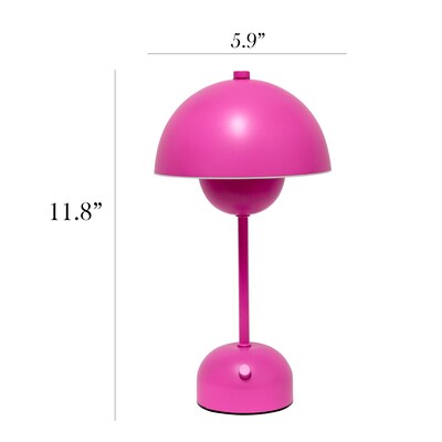 Simple Designs Mushroom Magic LED Table Lamp, Hot Pink (LD1069-HPK)