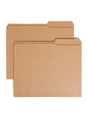 Smead File Folder, 2/5 Cut Tab, Letter Size, Kraft, 100/Box (10786)