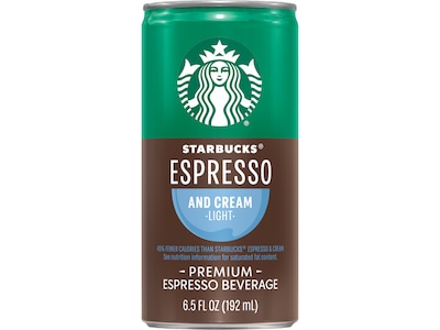 Starbucks Doubleshot Espresso & Cream Light Cold Brew Coffee, 6.5 fl. oz., 24/Carton (17544)