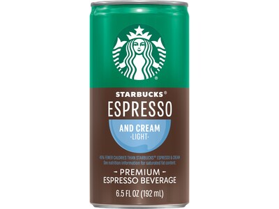 Starbucks Doubleshot Espresso & Cream Light Cold Brew Coffee, 6.5 fl. oz., 24/Carton (17544)